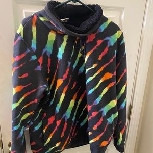 Rainbow Pink Victoria secret cowl neck sweatshirt